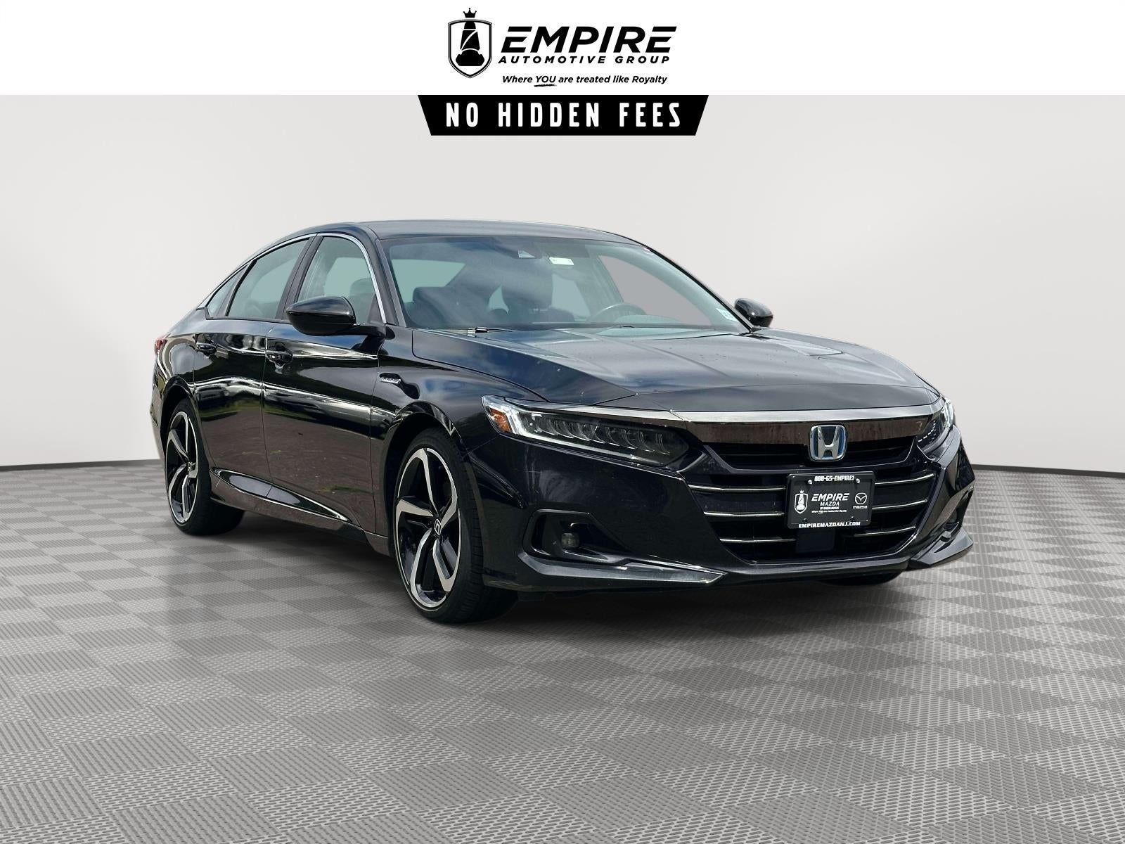2022 Honda Accord Sport in Crystal Black Pearl — front three-quarter view