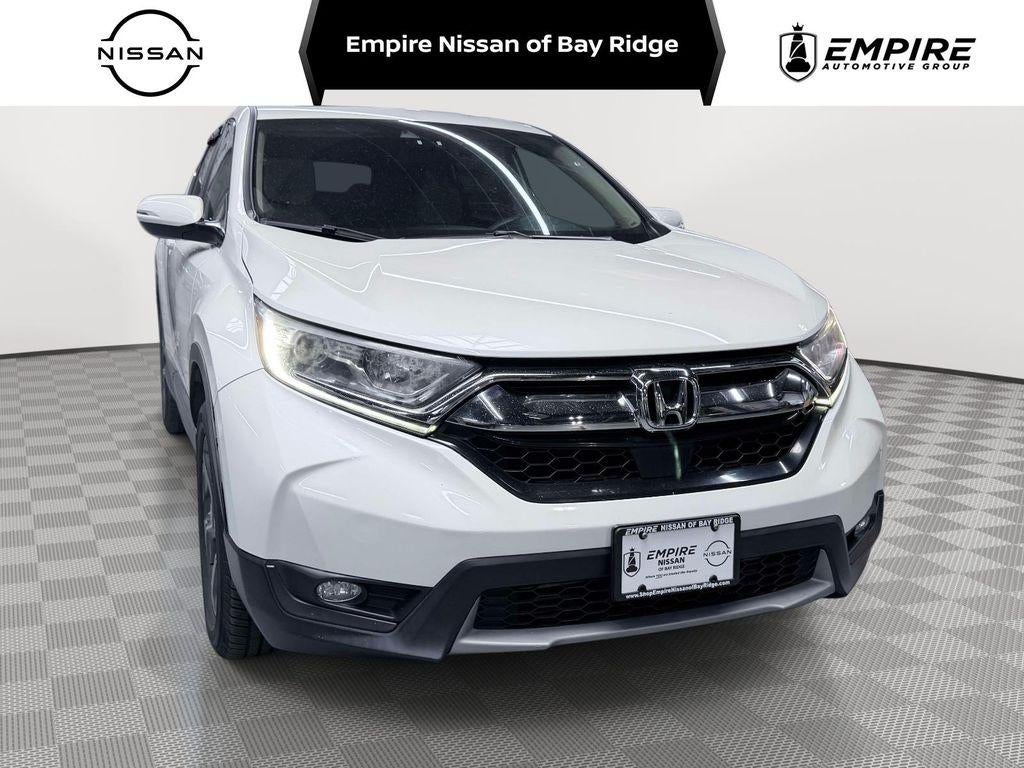 2017 Honda Cr-V EX in White Diamond Pearl — front three-quarter view