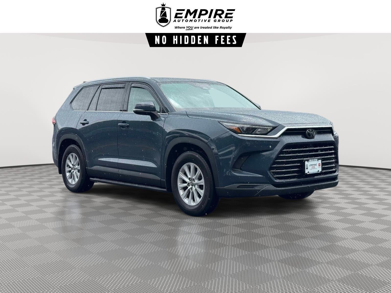 2024 Toyota Grand Highlander XLE in Storm Cloud — front three-quarter view