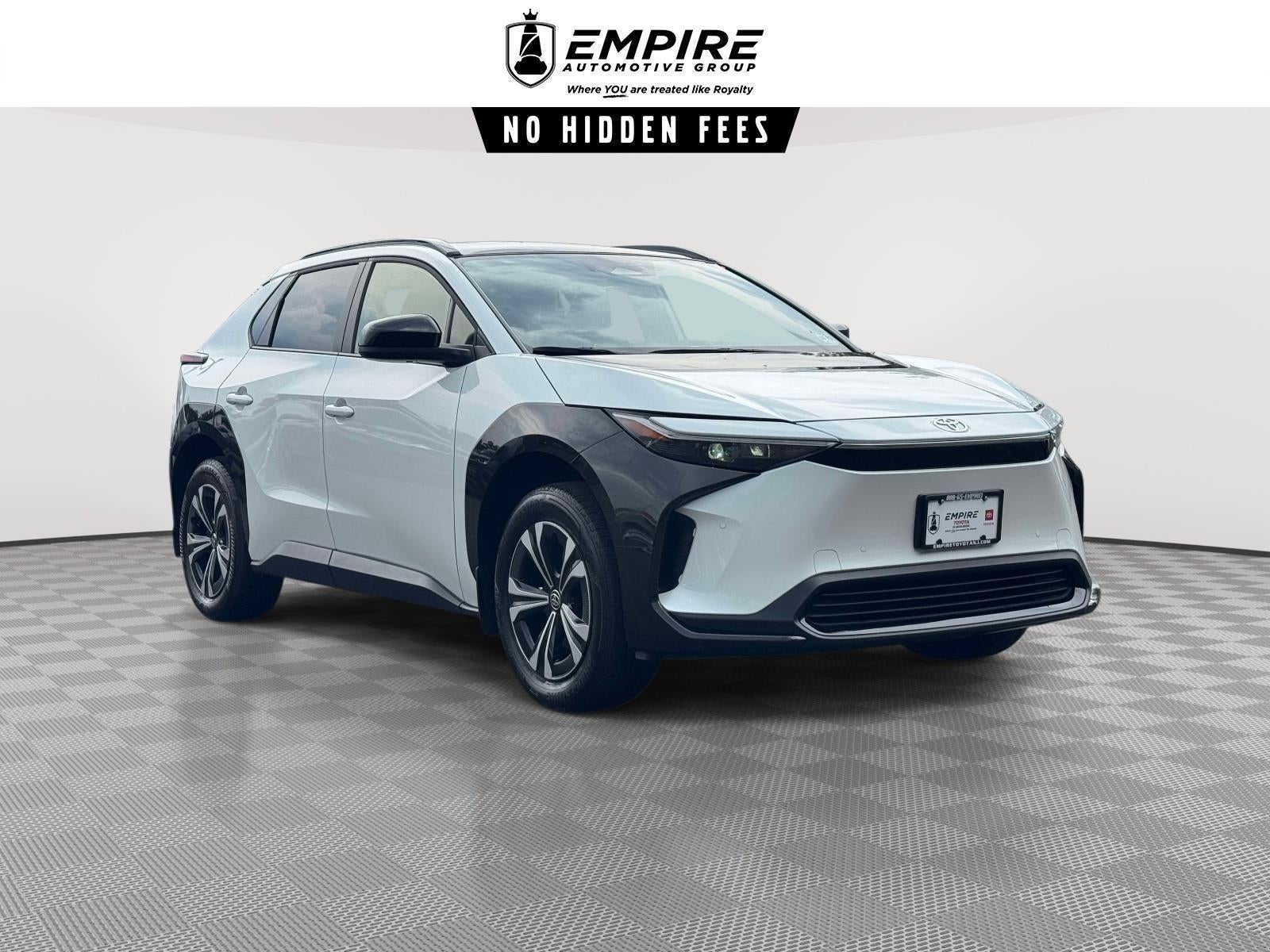 2024 Toyota bZ4X XLE in Wind Chill Pearl — front three-quarter view