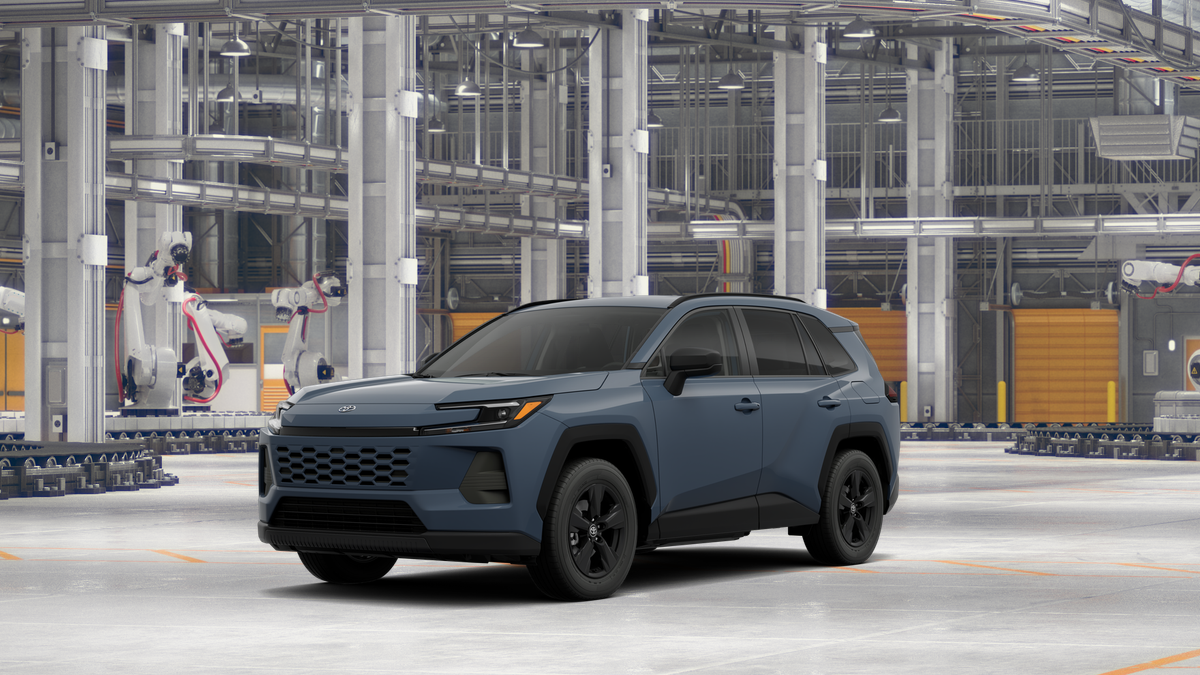 2026 Toyota RAV4 LE in Meteor Shower — front three-quarter view