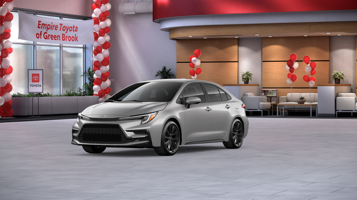 2026 Toyota Corolla SE in Classic Silver Metallic — front three-quarter view